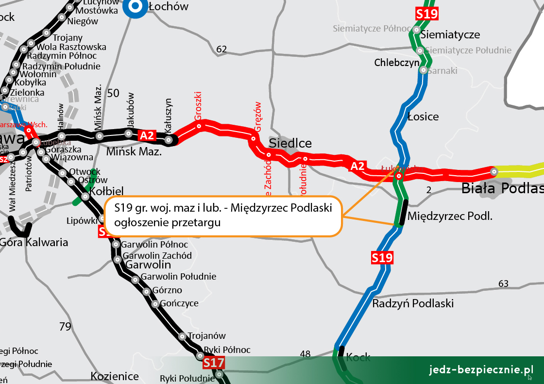 Polskie drogi - przetarg na S19 granica województw mazowieckiego i lubelskiego - Międzyrzec Podlaski